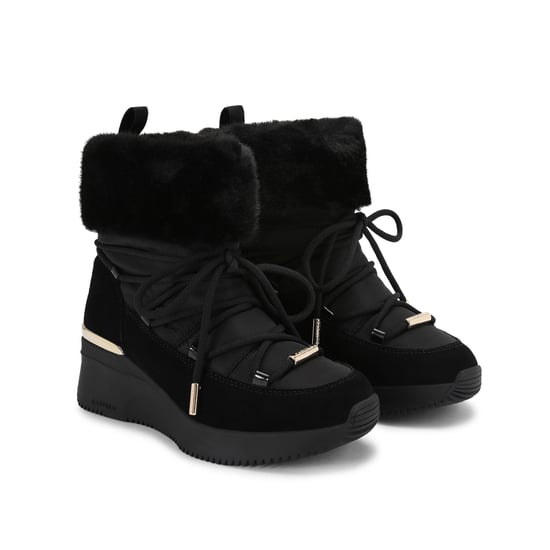Carvela Suede Fabric Skyline Wedge Bootie Sneakers - Image 4
