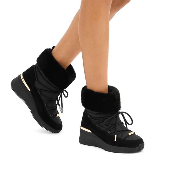 Carvela Suede Fabric Skyline Wedge Bootie Sneakers - Image 5