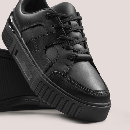Oslo Flare Y Black Leather Shoes - Image 4