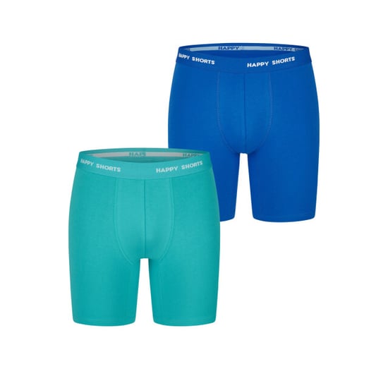 Happy Shorts Heren boxershorts met lange pijpen boxer briefs neon groen/blauw - Image 1