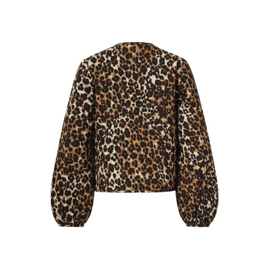 Smashed Lemon Kort zwart en bruin cheetah print damesjack | - Image 3