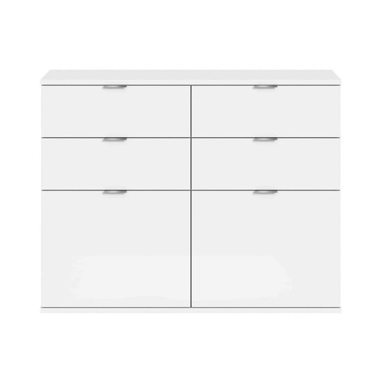 Furnilux Projektx schoenenkast 4 laden 2 klepdeuren hoogglans - Image 2