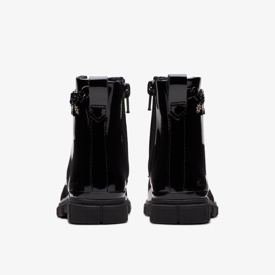 Evyn Charm Kid Black Patent Boots - Image 5