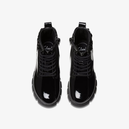 Evyn Charm Kid Black Patent Boots - Image 6