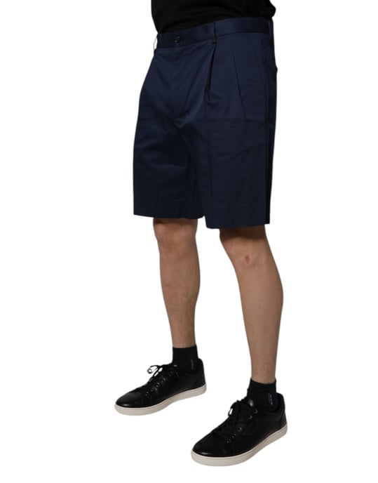 Pleated Cotton Shorts - Image 3