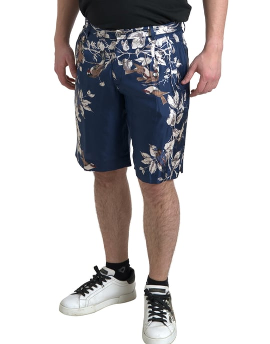 Vogelprint Zijden Shorts - Image 4
