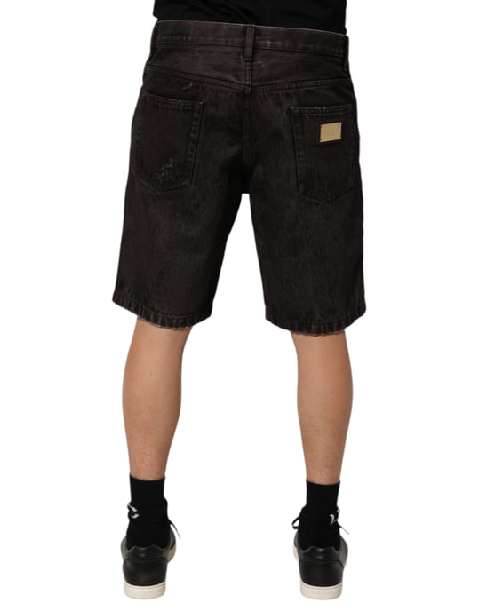Rivna Denimshorts med Slitage - Image 4