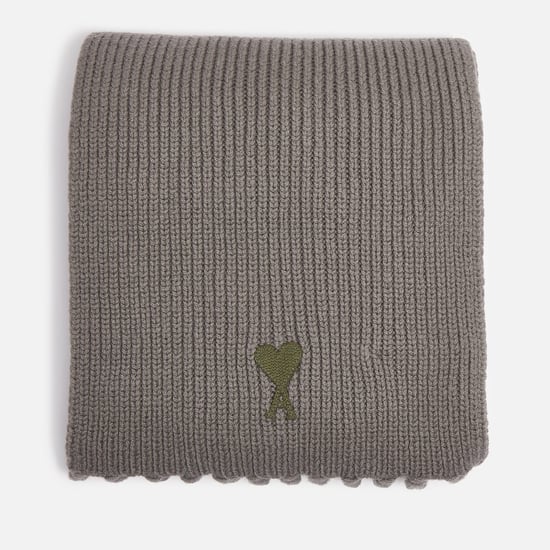 Accessoires Ami Paris Adc Sjaal in Khaki - Image 2
