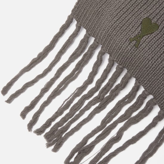 Accessoires Ami Paris Adc Sjaal in Khaki - Image 4