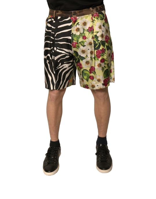 Summer Shorts Floral Zebra Print - Image 2