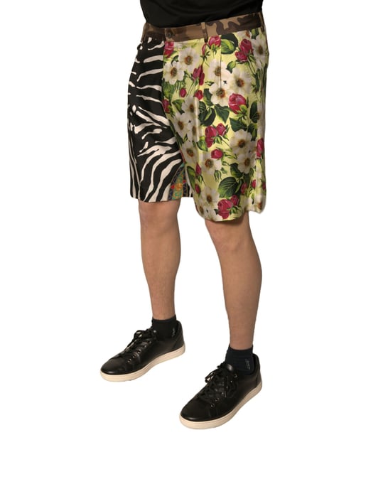 Summer Shorts Floral Zebra Print - Image 3