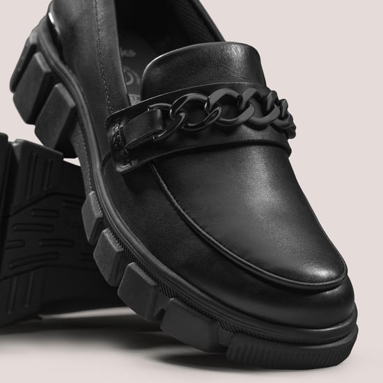 Evyn Walk Youth Black Leather Shoes - Image 4