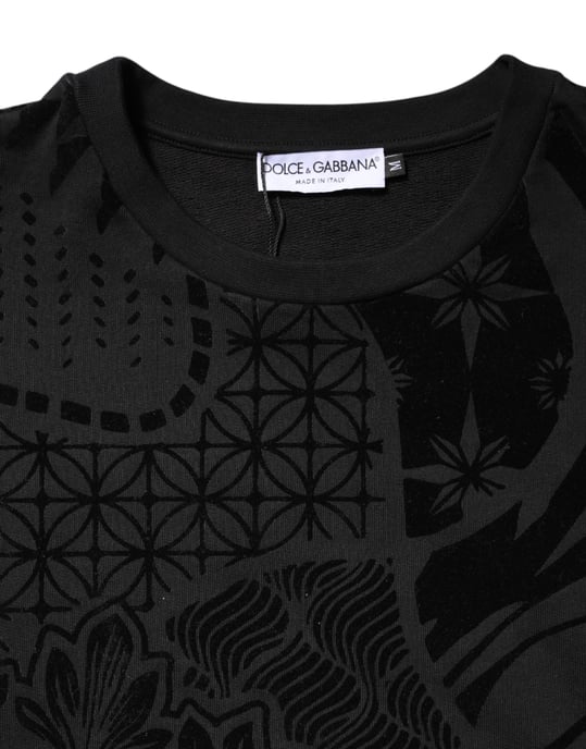 Velvet Print Ronde Hals Sweatshirt - Image 4