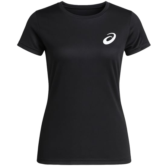 Asics Logo Womens Black T-Shirt - Image 1