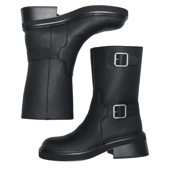 Only Womens/Ladies Butter Calf Boots (Black) - Image 5