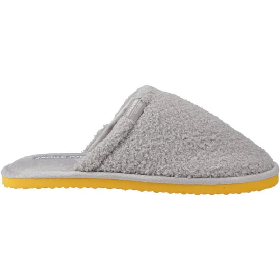 Jack And Jones Mens Harry Fluff Slippers (Frost Grey) - Image 1