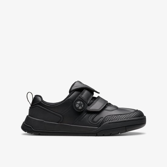 Laser Track K Black Leather Shoes - Image 1