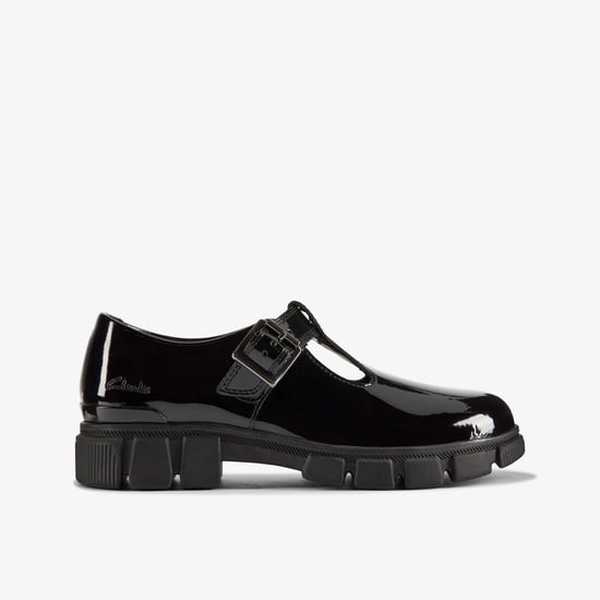 Evyn Bar Kid Black Patent Shoes - Image 1
