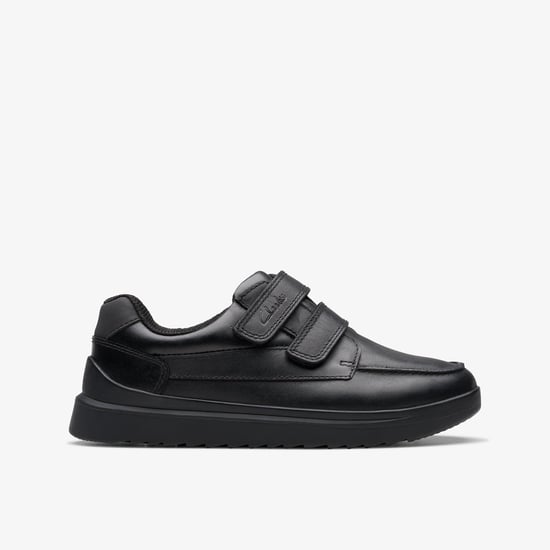 Keelan Flare K Black Leather Shoes - Image 1