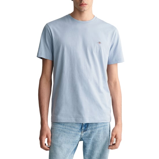 Gant Mens T Shirts Shield Logo Crew Neck Short Sleeve Cotton Summer Casual Tee - Image 1