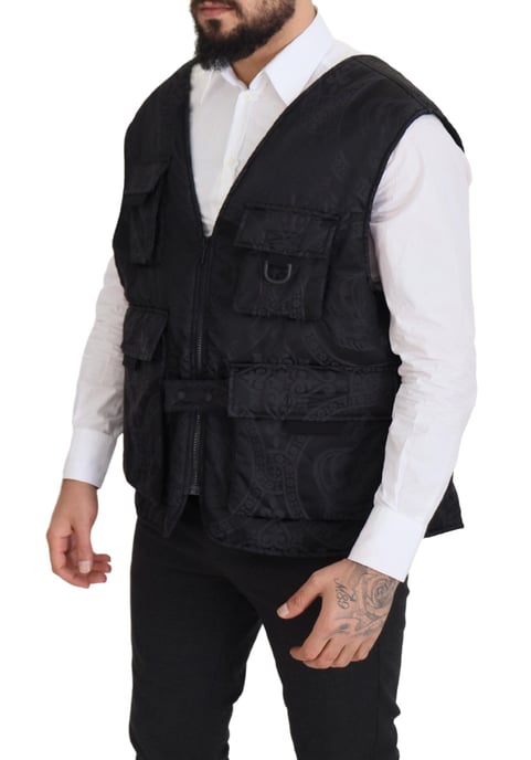 Svart Broderad Väst, Nyttostil - Image 2