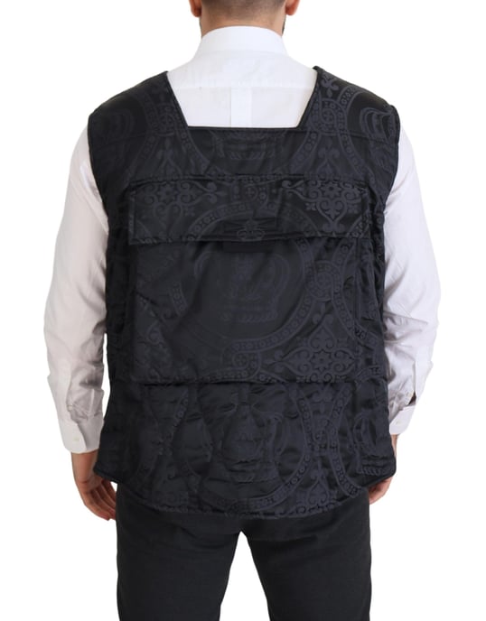 Svart Broderad Väst, Nyttostil - Image 3