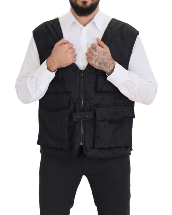 Svart Broderad Väst, Nyttostil - Image 5