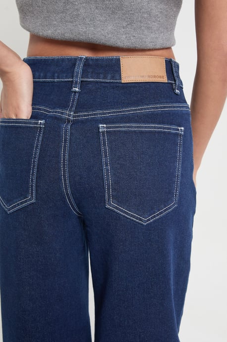 Petite Turn Up High Waist Straight Leg Jean - Image 4