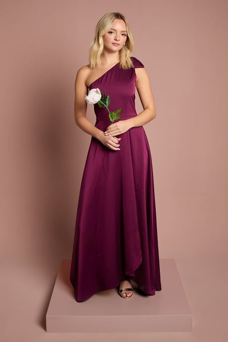 Teen Coast One Shoulder Bow Bridesmaid Dress - Image 1