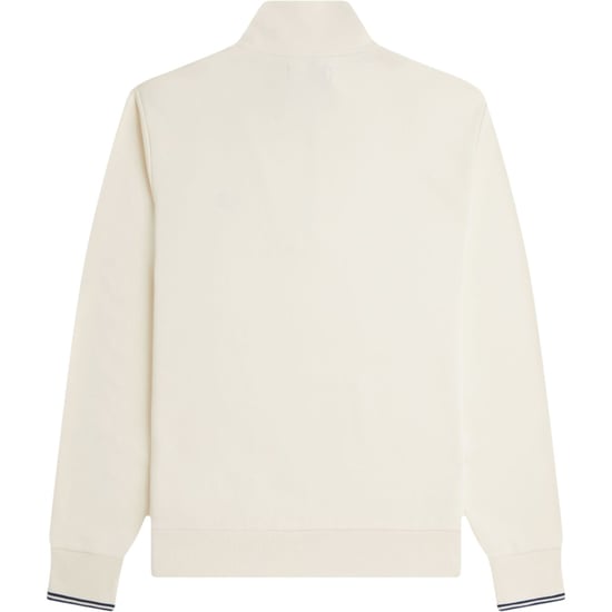Fred Perry Mens Half Zip Sweatshirt Ecru - Image 4