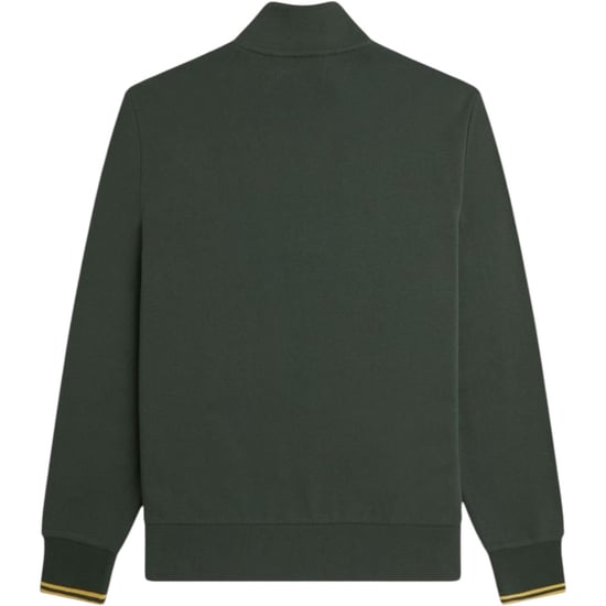 Fred Perry Mens Half Zip Sweatshirt Court Green - Image 5