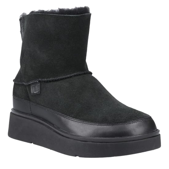 FitFlop Dames/Dames Gen-FF Mini Leren Enkellaarsjes (Allemaal zwart) - Image 3