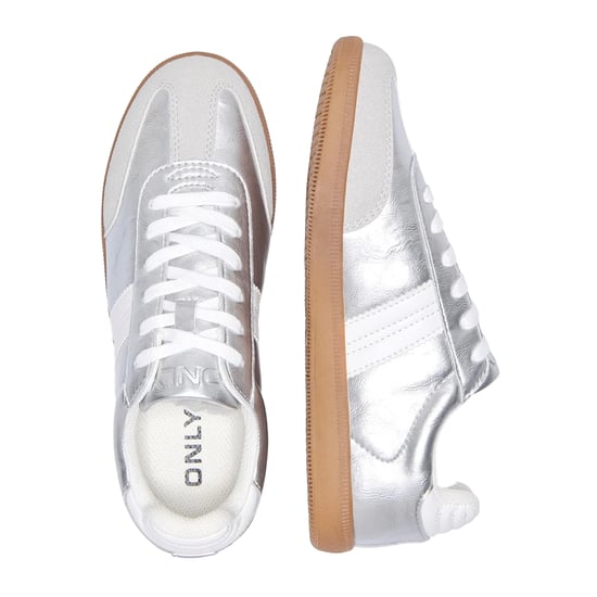 Only Womens/Ladies Amber Trainers (Silver) - Image 4