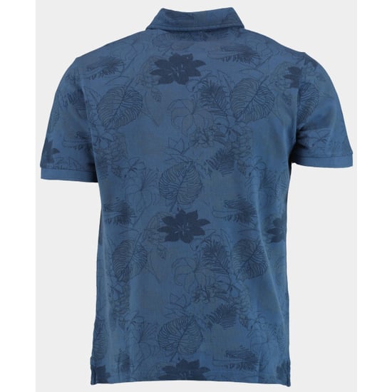Bos Bright Blue Polo korte mouw polo print 2822425/215 denim - Image 2