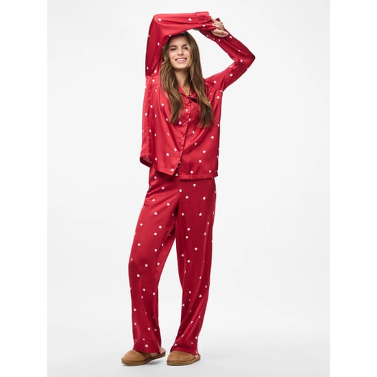 Pieces Dames pyjama set pcjytte hartjes satijn nachtset - Image 4