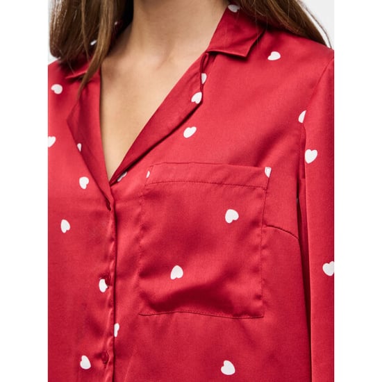 Pieces Dames pyjama set pcjytte hartjes satijn nachtset - Image 6