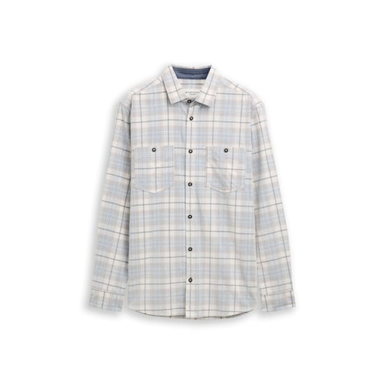 Tom Tailor Coruduroy check shirt ecru dessin - Image 1