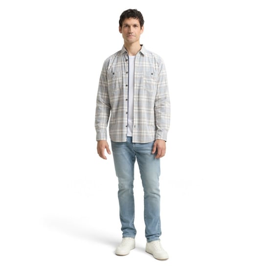 Tom Tailor Coruduroy check shirt ecru dessin - Image 3