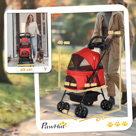 4goodz Hondenbuggy met zonnedak en opbergnet tot 4 kg - - Image 5