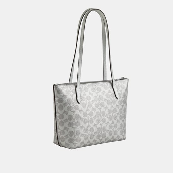 Fiona Zip Tote in Metallic Signature Canvas - Image 2