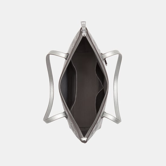 Fiona Zip Tote in Metallic Signature Canvas - Image 3