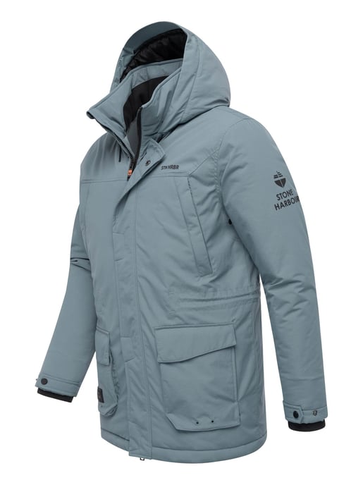 Stone Harbour heren parka Wadiim met capuchon en 2-weg ritssluiting - Image 3