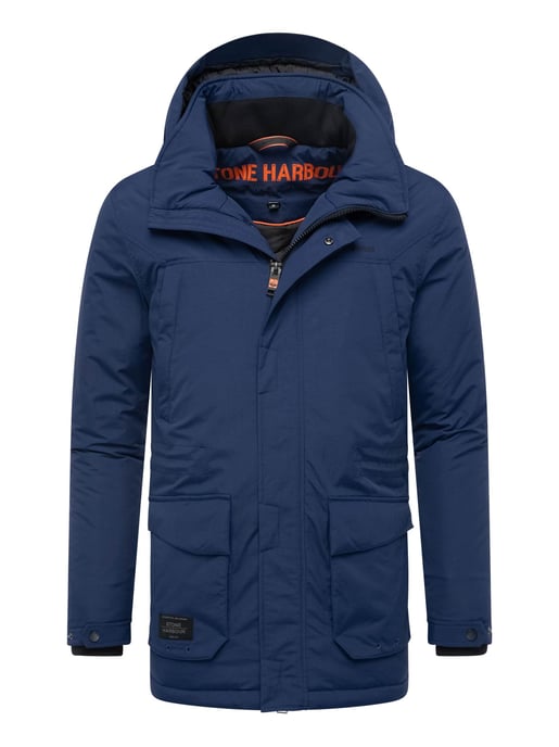 Stone Harbour heren parka Wadiim met capuchon en 2-weg ritssluiting - Image 1