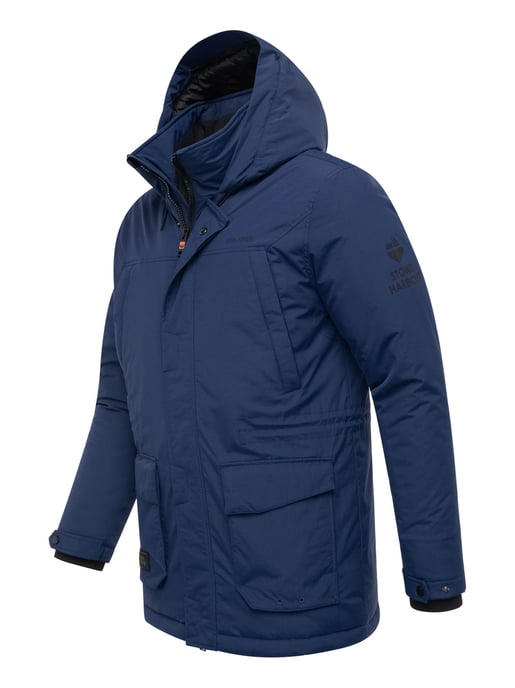 Stone Harbour heren parka Wadiim met capuchon en 2-weg ritssluiting - Image 3