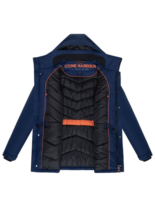 Stone Harbour heren parka Wadiim met capuchon en 2-weg ritssluiting - Image 5