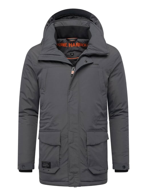 Stone Harbour heren parka Wadiim met capuchon en 2-weg ritssluiting - Image 1