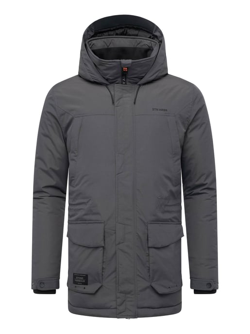 Stone Harbour heren parka Wadiim met capuchon en 2-weg ritssluiting - Image 2