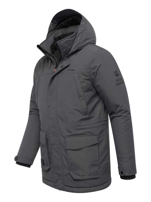 Stone Harbour heren parka Wadiim met capuchon en 2-weg ritssluiting - Image 3