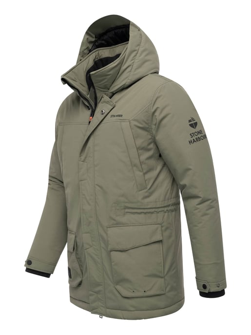 Stone Harbour heren parka Wadiim met capuchon en 2-weg ritssluiting - Image 3
