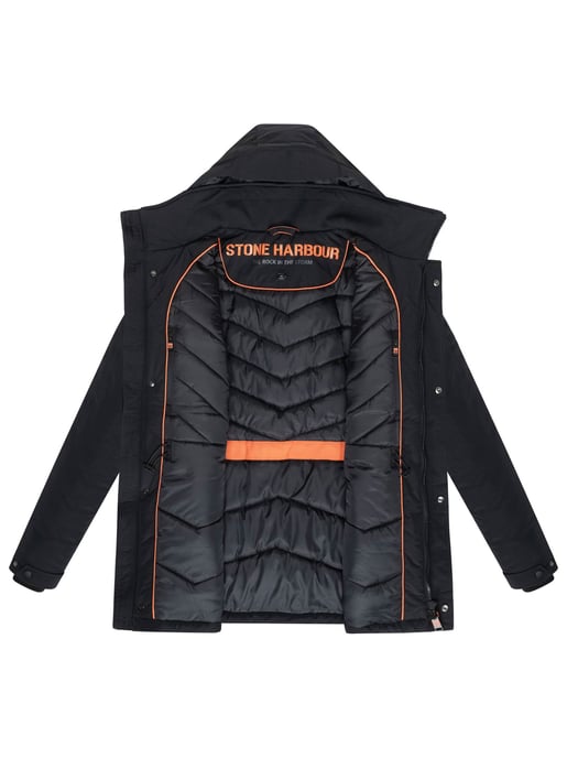 Stone Harbour heren parka Wadiim met capuchon en 2-weg ritssluiting - Image 5